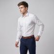 Self Design White Shirt : Slim