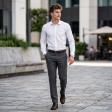 Self Design White Shirt : Slim