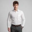 Self Design White Shirt : Slim