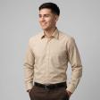 Self Design Fawn Shirt : Slim