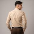 Self Design Fawn Shirt : Slim