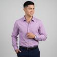 Self Design Mauve Shirt : Slim