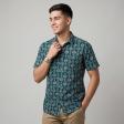 Print Green Shirt : Party