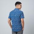Print Navy Blue Shirt : Party