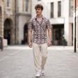 Print Brown Shirt : Party