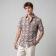 Print Brown Shirt : Party