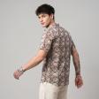 Print Brown Shirt : Party