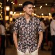 Print Brown Shirt : Party