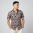 Print Brown Shirt : Party