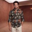 Print Peach Shirt : Party
