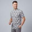 Print Gray Shirt : Party