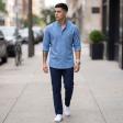 Plain Dark Blue Shirt : Party