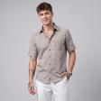 Print Brown Shirt : Party
