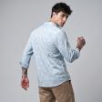 Print Blue Shirt : Party