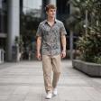 Print Gray Shirt : Party