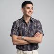 Print Maroon Shirt : Party