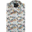 Print Blue Shirt : Party