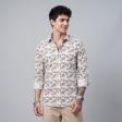 Print Blue Shirt : Party