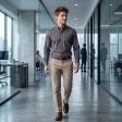 Stripes Brown Shirt : Business