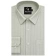 Stripes Light Green Shirt : Business