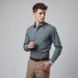 Checks Dark Green Shirt : Business