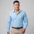 Stripes Aqua Blue Shirt : Business