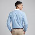Stripes Aqua Blue Shirt : Business
