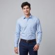 Self Design Light Blue Shirt : Business