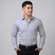 Self Design Blue Shirt : Business