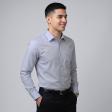 Self Design Blue Shirt : Business