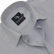 Self Design Gray Shirt : Business