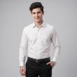 Self Design White Shirt : Business