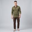 Print Green Shirt : Party