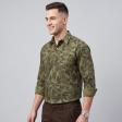Print Green Shirt : Party