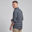 Print Navy Blue Shirt : Party