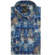 Print Navy Blue Shirt : Party
