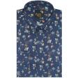 Print Navy Blue Shirt : Party