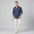 Print Navy Blue Shirt : Party