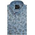Print Light Blue Shirt : Party