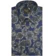 Print Dark Blue Shirt : Party