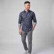 Print Dark Blue Shirt : Party