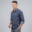 Print Dark Blue Shirt : Party