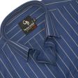 Stripes Navy Blue Shirt : Business