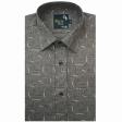 Print Brown Shirt : Party