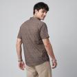 Print Brown Shirt : Party