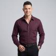 Stripes Maroon Shirt : Business