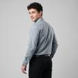 Self Design Gray Shirt : Business