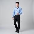Self Design Blue Shirt : Business