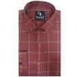 Checks Maroon Shirt : Business