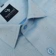Self Design Blue Shirt : Business